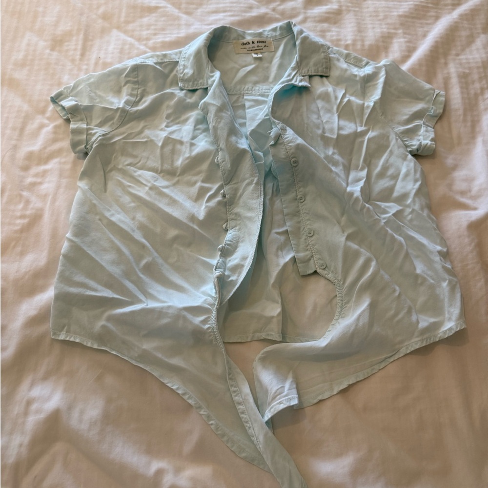 Cloth & Stone Light Green Blouse